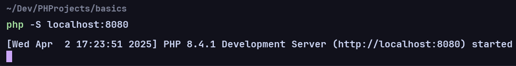 php server